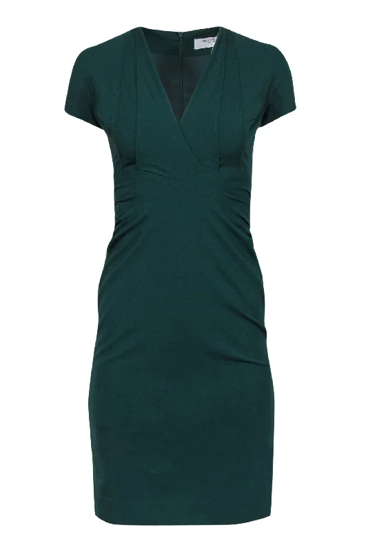 M.M.LaFleur - Green Wool Blend Cap Sleeve Sheath Dress Sz 0 Travel unclassified dresses