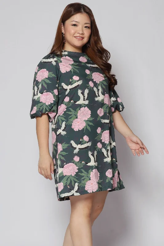 Pam Dress in Peony Crane Wrap unclassified dresses