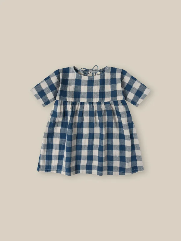 Pottery Blue Gingham Bella Dress Silk unclassified dresses