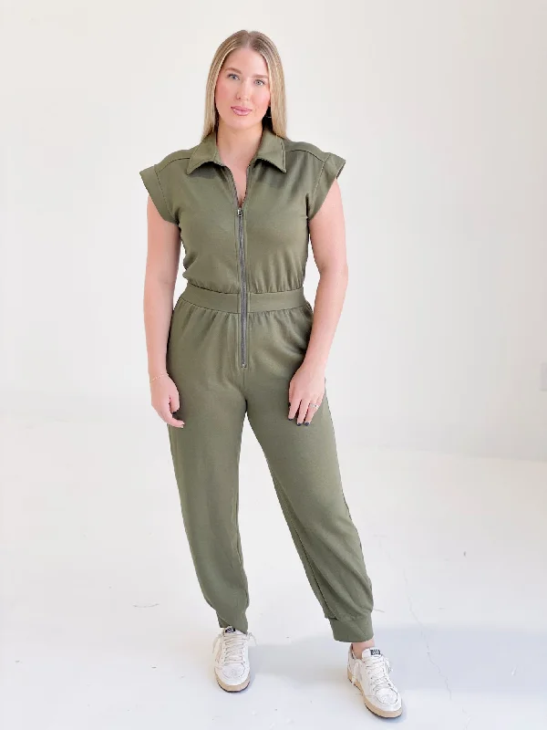 Profile Jumpsuit - Army Denim unclassified dresses