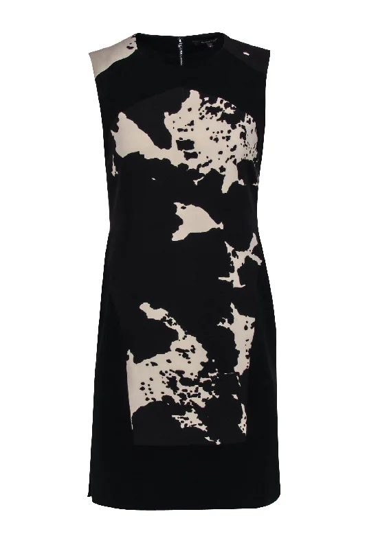 Rachel Roy - Black & White Cow Print Sheath Dress Sz 4 Fall unclassified dresses