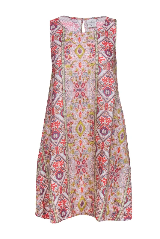 Rachel Zoe - Multicolor Aztec Print Sleeveless Linen Dress Sz XS Beach unclassified dresses