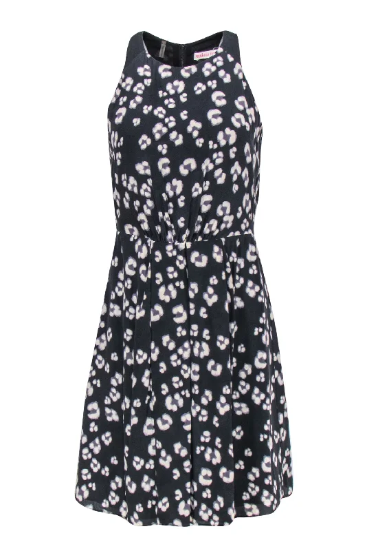 Rebecca Taylor - Black & White Print Fit & Flare Silk Dress Sz 2 Discounted unclassified dresses