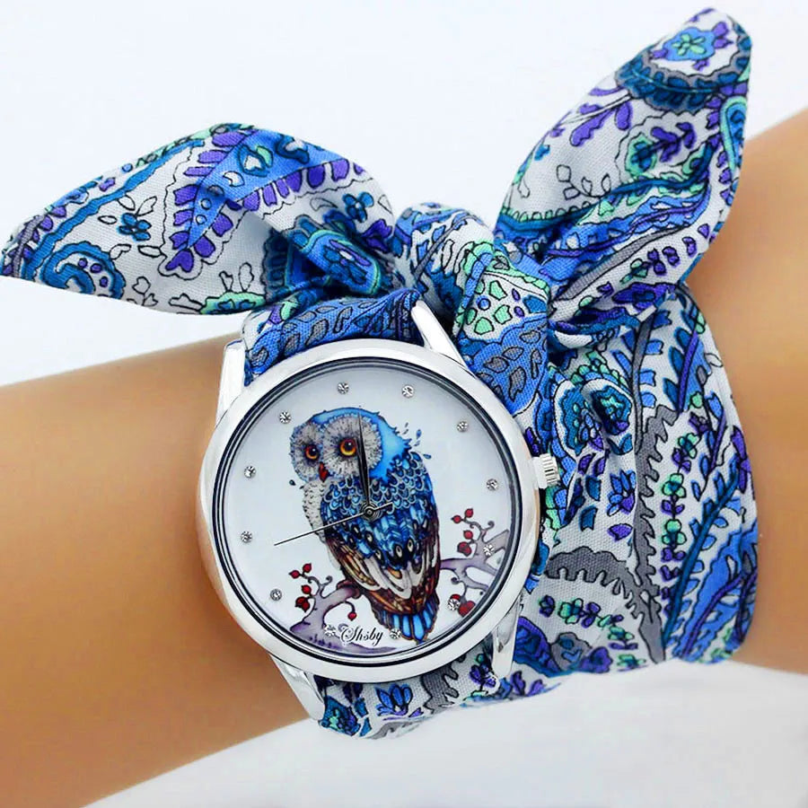 Shsby New Ladies Cloth Wristwatch Fashion Women Dress Watch High Quality Silver Quartz Watch Sweet Girls Watch Fabric Clock Comfortable unclassified dresses