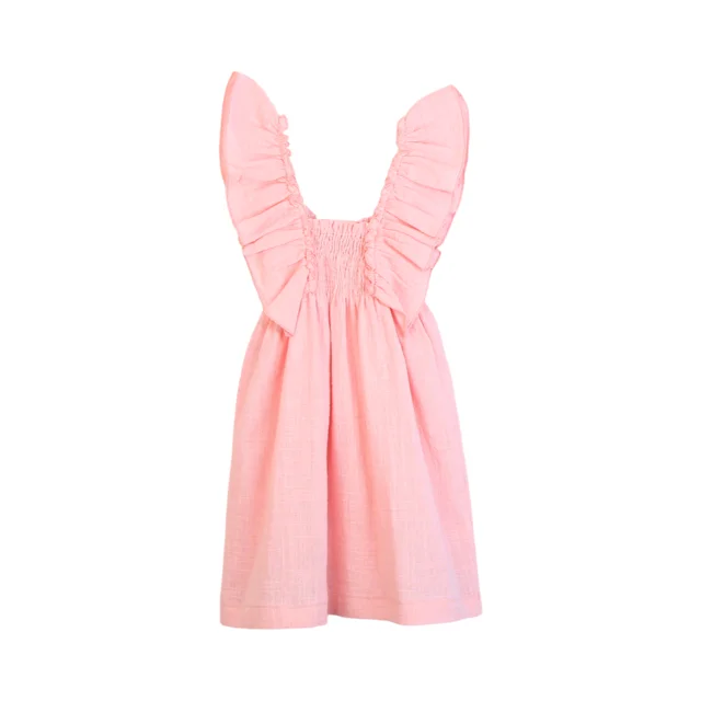 Linen Cotton Dress Pink Satin unclassified dresses