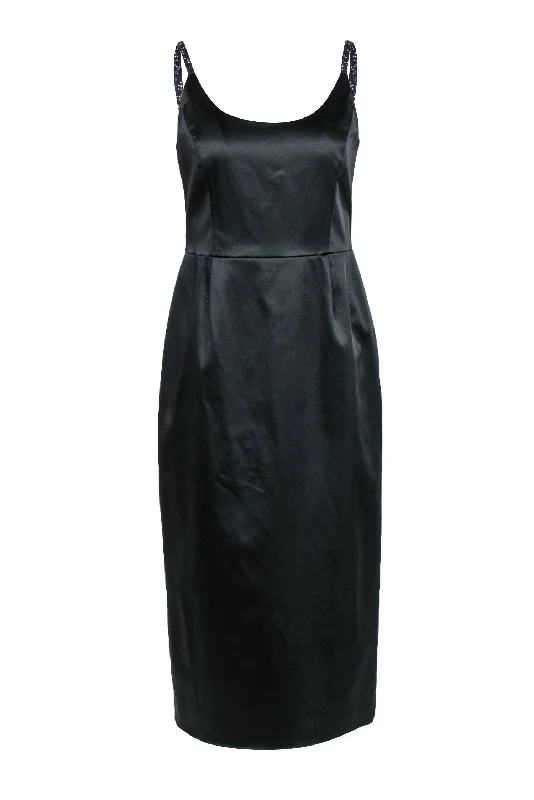 St. John Evening - Black Sleeveless Sheath Dress w/ Beading Sz 8 Festival unclassified dresses