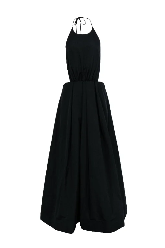 Staud - Black Backless Evening Gown Sz 10 High-low unclassified dresses