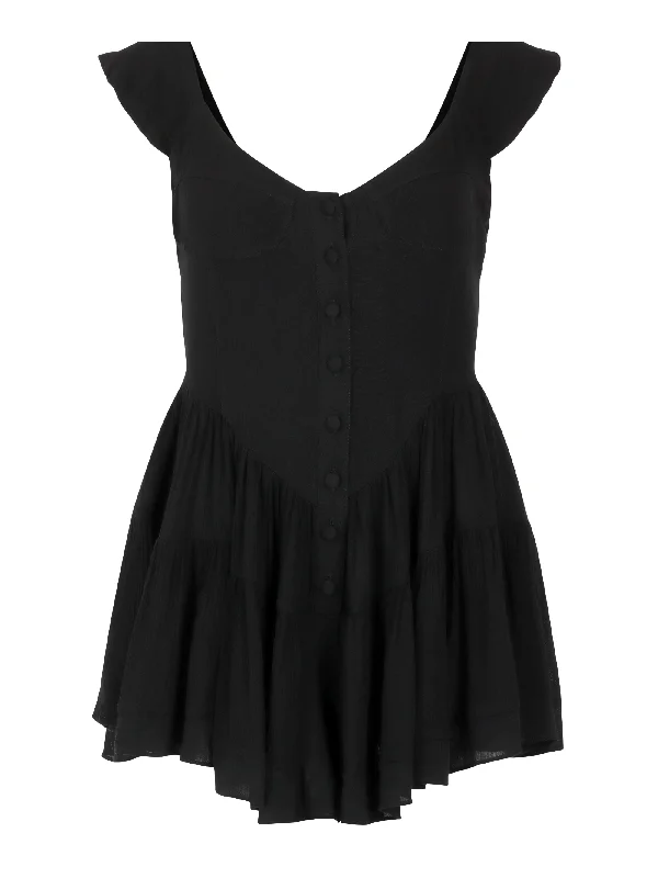 The Elisabeth Romper Dress - Black Casual chic unclassified dresses