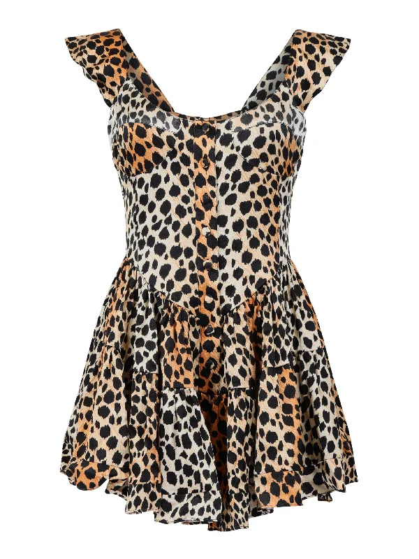 The Elisabeth Romper Dress - Cheetah Everyday wear unclassified dresses