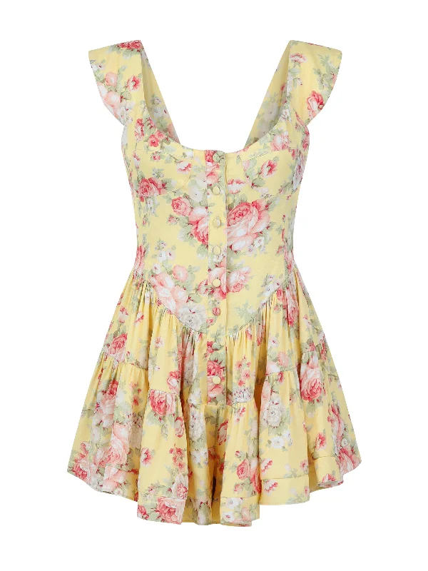 The Elisabeth Romper Dress - Yellow Rose Elegant unclassified dresses