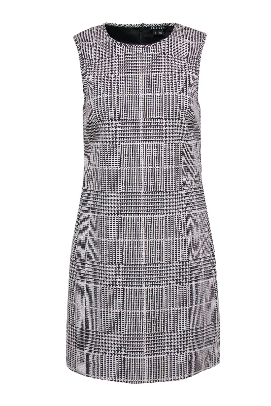 Theory - Ivory & Black Houndstooth Sheath Dress Sz 8 A-line unclassified dresses