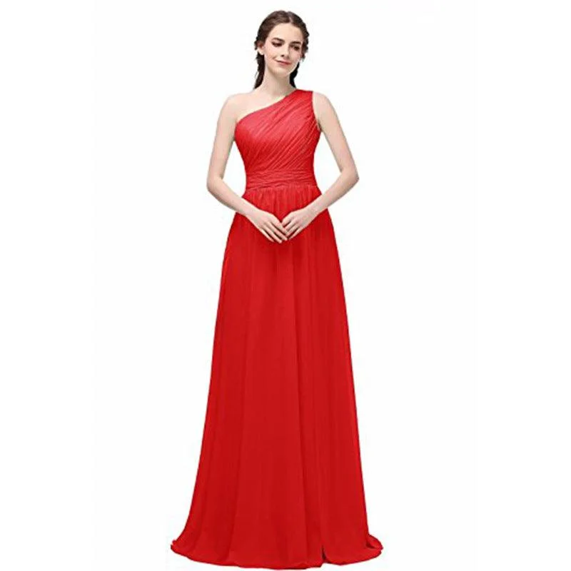 Red one shoulder