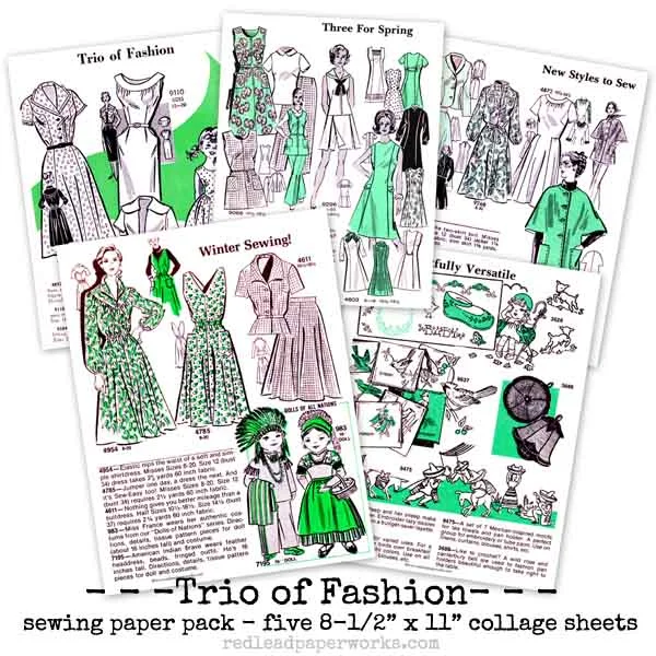 Trio of Fashion Paper Pack Luxury unclassified dresses