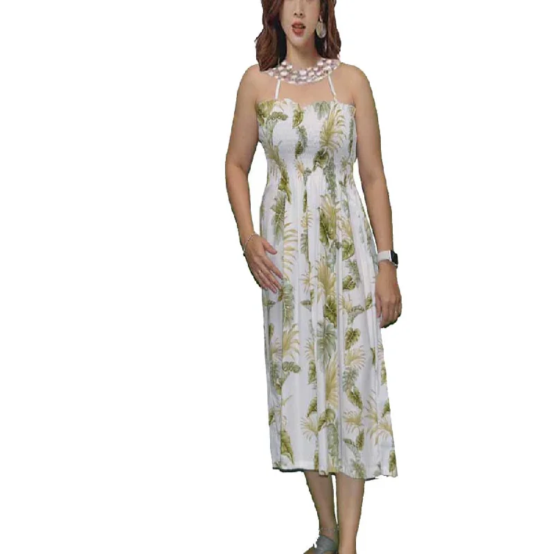 Hawaii Leaf Tube Top Hawaiian Dress Discounted unclassified dresses