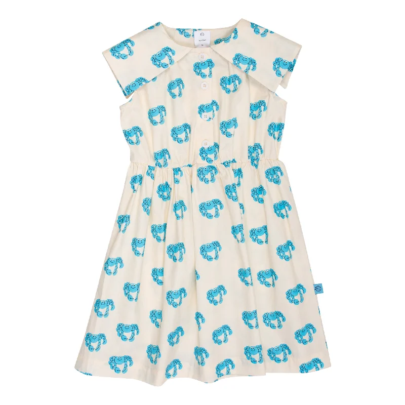 Sail Collar Sundress Turquoise Smocked unclassified dresses