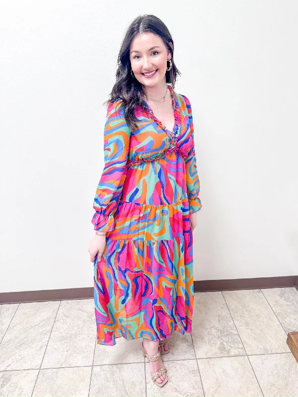 Colorful Maxi Dress Comfortable Maxi Look