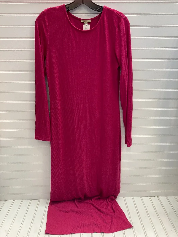 Dress Casual Maxi By Bordeaux In Pink, Size: M Plaid Maxi Skirt