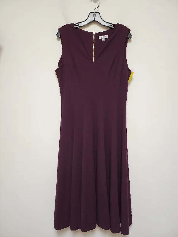 Dress Casual Maxi By Calvin Klein In Purple, Size: L Flowing Maxi Skirt