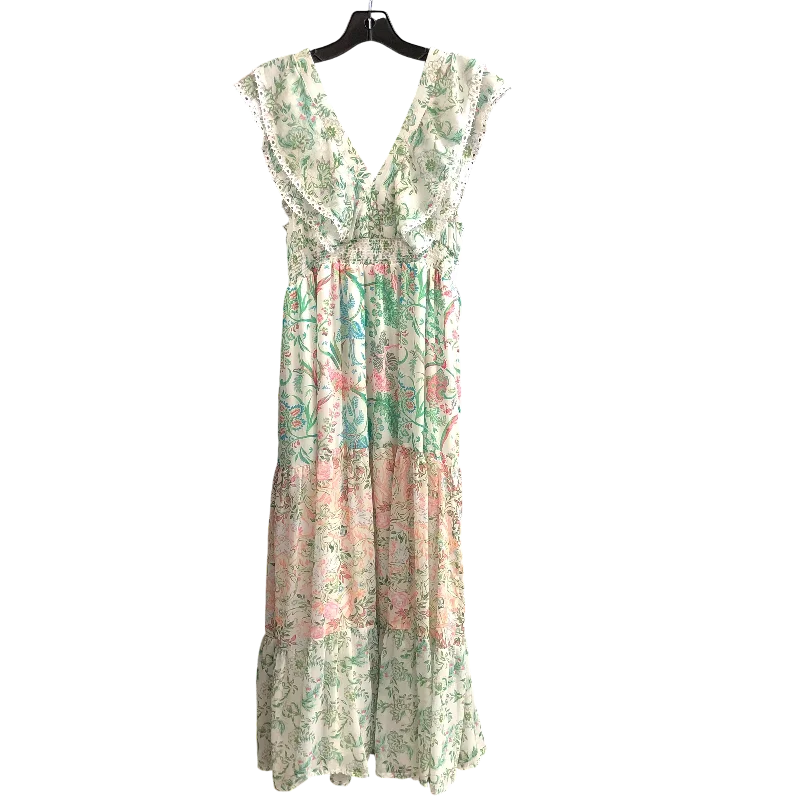 Dress Casual Maxi By House Of Harlow In Green & White, Size: M Sexy Maxi Skirt