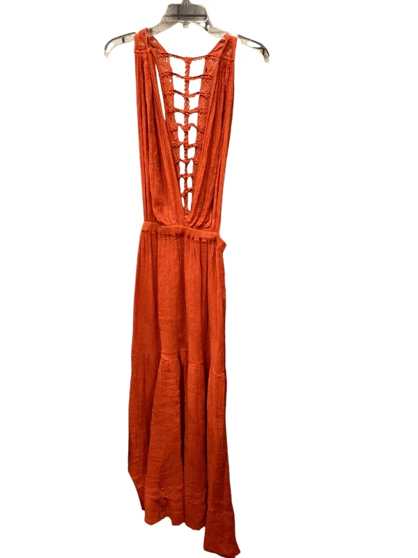 Dress Casual Maxi By Jens Pirate Booty In Orange, Size: M Front Slit Skirt