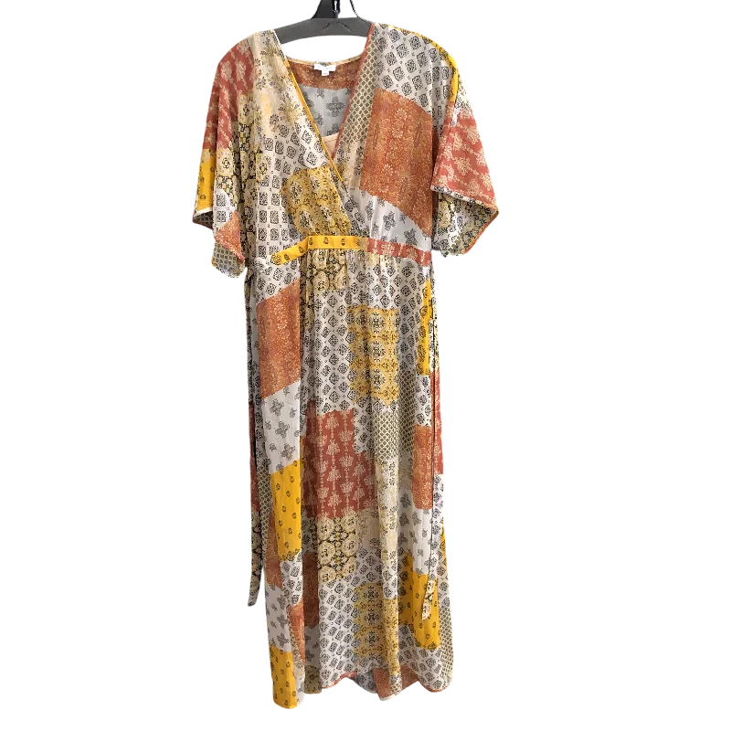 Dress Casual Maxi By Love Fire In Tan & Yellow, Size: L Slim-fit Maxi Skirt