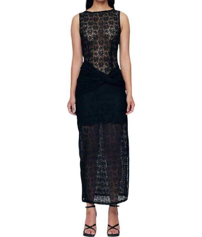 Margot Lace Maxi Dress In Black Maxi Skirt Fashion