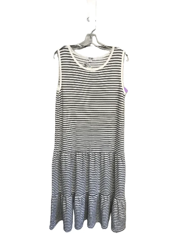 Grey & White Dress Casual Midi By Bb Dakota, Size: M Stylish Midi Skirt